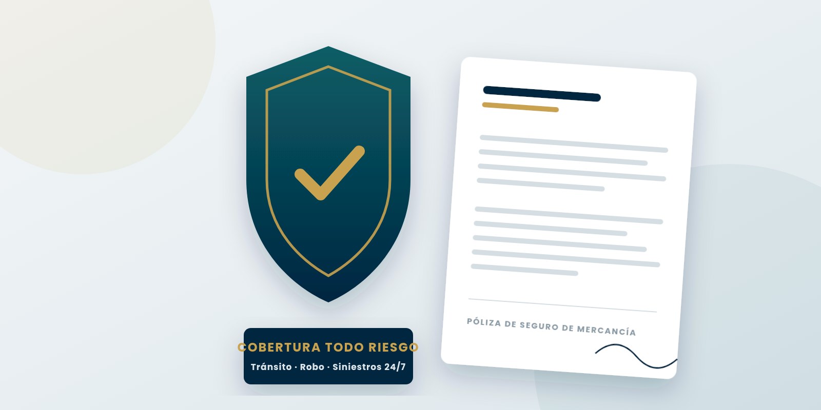 Seguro de mercancía con cobertura todo riesgo